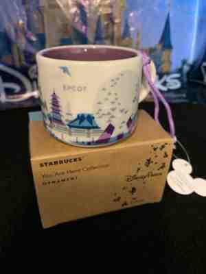 Disney Starbucks EPCOT Mug Ornament You Are Here 1st Edition Retired RARE NWT - Sold on eBay Feb, 20th 2019 for $25.00