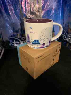 DISNEY Parks EPCOT Starbucks You Are Here Coffee Mug Silver Monorail New in Box - Sold on eBay Feb, 18th 2019 for $33.00
