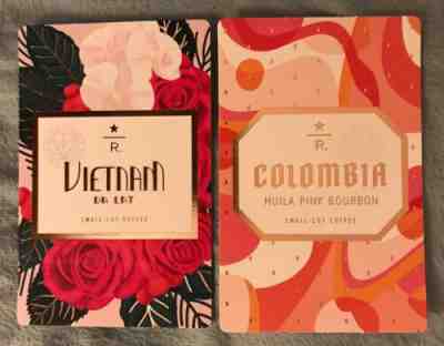 2 Starbucks Reserve Coffee Taster Cards (Vietnam & Colombia) - Sold on eBay Feb, 21st 2019 for $1.99