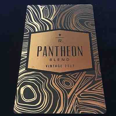 Starbucks Reserve Coffee Pantheon Blend Vintage 2017 Taster Card - Sold on eBay Dec, 10th 2018 for $10.00