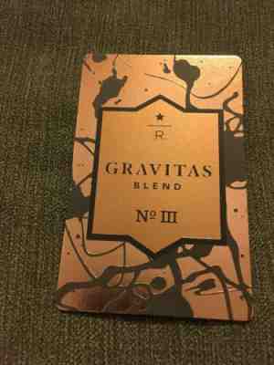 Starbucks Reserve Taster Tasting Card Gravitas No III - Sold on eBay Feb, 3rd 2019 for $12.00
