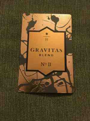 Starbucks Reserve Taster Tasting Card Gravitas No II - Sold on eBay Feb, 3rd 2019 for $14.00
