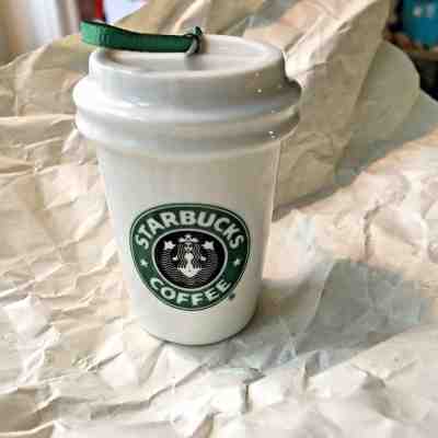 NEW 2016 Starbucks Ornament Holiday White To Go Cup Siren Logo From 1987 - NWOT  - Sold on eBay Feb, 17th 2019 for $5.85