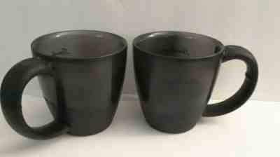 2 Starbucks 2001 Barista 12 oz Black Translucent  Travel Mug  Rubber Grip  - Sold on eBay Feb, 22nd 2019 for $28.00