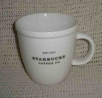 2001 Starbucks Barista Abbey Coffee Tea Mug Cup 18oz White W/Black Lettering NEW - Sold on eBay Feb, 17th 2019 for $9.99