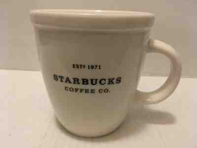 2001 Starbucks LARGE Coffee Mug Barista Abbey White 18 Oz  Established 1971 - Sold on eBay Feb, 17th 2019 for $24.99
