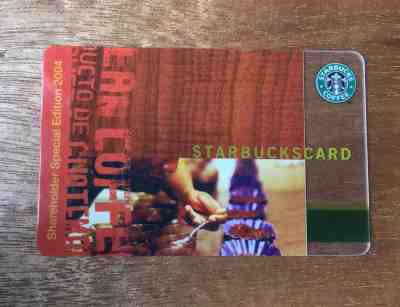 STARBUCKS Shareholder Special Edition 2004 Gift Card 0 No Balance ©2003 Old Logo - Sold on eBay Feb, 22nd 2019 for $35.00