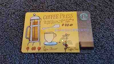 15 Year Old STARBUCKS 2003 Coffee Press Gift Card No PEELING MINT & Shiny - Sold on eBay Feb, 21st 2019 for $14.11