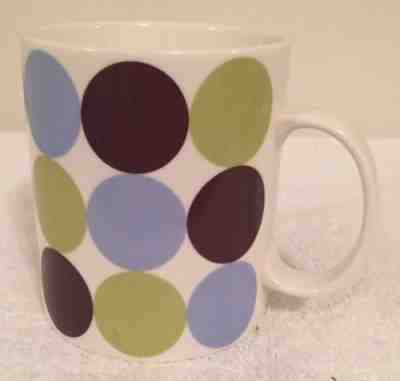 Starbucks White Purple Blue Green Large Polka dots Big Circles Cup mug 16oz 2004 - Sold on eBay Feb, 22nd 2019 for $14.99