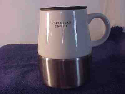 2004 Starbucks Coffee cup with Stainless Steel base + Lid  14 fl.oz. - Sold on eBay Feb, 22nd 2019 for $5.20
