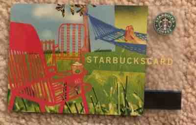 Starbucks 2004 Lazy Summer Red Lawn Chair Card RARE - Sold on eBay Feb, 20th 2019 for $3.00