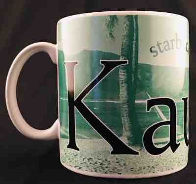 2005 Starbucks Mug ~ Kauai Collector Series ~ 20 oz. ~ Beach Palm Tree ~ Mint - Sold on eBay Feb, 21st 2019 for $19.99