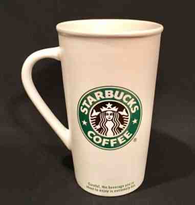 Starbucks 2006 Mug Tall Latte Grande White Coffee Cup w/ Mermaid Logo 16oz - Sold on eBay Feb, 21st 2019 for $12.95