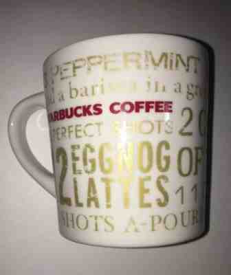 Starbucks 2008 Mug Christmas Holiday Cup 12 Days Of Christmas Gold Red 14 Oz - Sold on eBay Feb, 22nd 2019 for $11.95