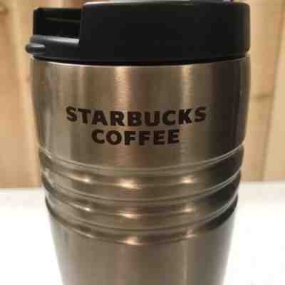 Starbucks Coffee 2009 Gold Stainless Steel Travel Mug Tumbler 16oz RARE - Sold on eBay Feb, 20th 2019 for $15.00