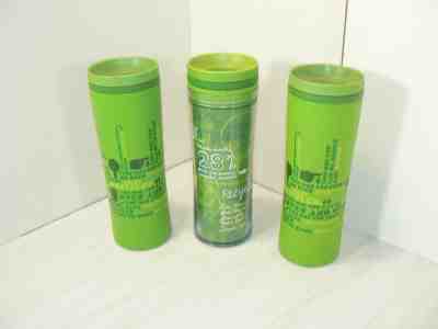 Lot of 3 Starbucks Tumbler Coffee Mug 2010 Travel Cup 16oz Green Recycle Reused - Sold on eBay Feb, 22nd 2019 for $25.00