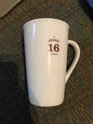 2010 Starbucks 16 Ounce Grande Cream W/ Brown Lettering Coffee Tea Cup Mug  - Sold on eBay Feb, 22nd 2019 for $14.99