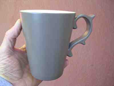 STARBUCKS 2012 TAZO 5" GRAY COFFEE MUG teavana ROCOCO TAUPE scroll handle  - Sold on eBay Feb, 21st 2019 for $12.99