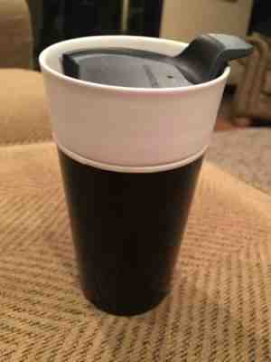 2013 Starbucks SS/Ceramic Travel Tumbler Black w/White Lid  New Xmas Gift - Sold on eBay Feb, 22nd 2019 for $15.00