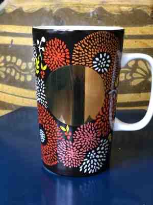 2014 Gold Dot Floral Starbucks Collector Coffee Cup Mug 16 oz in Box - Sold on eBay Feb, 22nd 2019 for $20.00