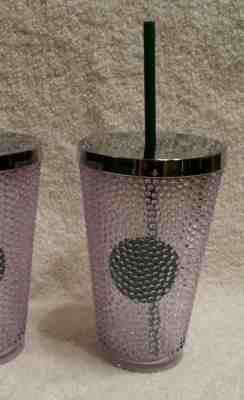 Starbucks Acrylic Cold Cup Tumbler w/ Straw - Clear Hobnail Texture 16oz  2014 - Sold on eBay Feb, 22nd 2019 for $12.00