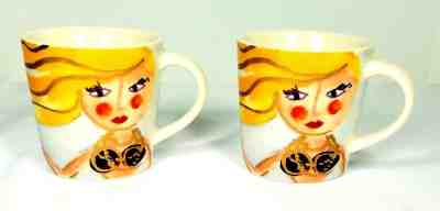 Starbucks 2015 ESPRESSO Mug Cup  ILLUSTRATED SIREN MERMAID Logo 3 oz  Set of 2 - Sold on eBay Feb, 22nd 2019 for $11.50