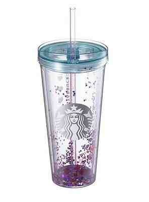 Starbucks Korea 2017 Valentine Heart Glitter Cold Cup - Sold on eBay Feb, 22nd 2019 for $36.00