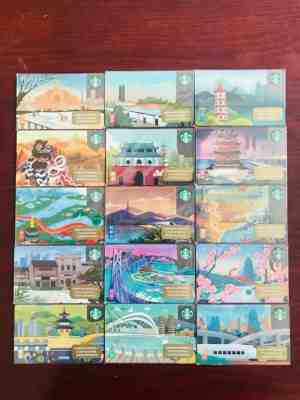 New Starbucks 2019 China 15pcs city series Gift Used Card Set Pin Covered - Sold on eBay Feb, 22nd 2019 for $118.88