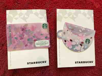 Japan Starbucks Cherry Blossom Sakura Card 2019 Set of 2 Cards - Sold on eBay Feb, 22nd 2019 for $15.00