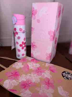 F/S New Starbucks JAPAN slim tumbler stainless 2019 sakura cherry blossom 400ml - Sold on eBay Feb, 22nd 2019 for $60.33