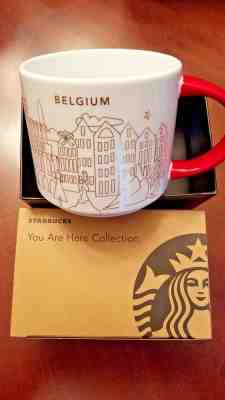 STARBUCKS ~ Belgium ~ "You Are Here" Icon Mug (NEW) ~14 Oz Christmas NWT - Sold on eBay Feb, 20th 2019 for $34.99