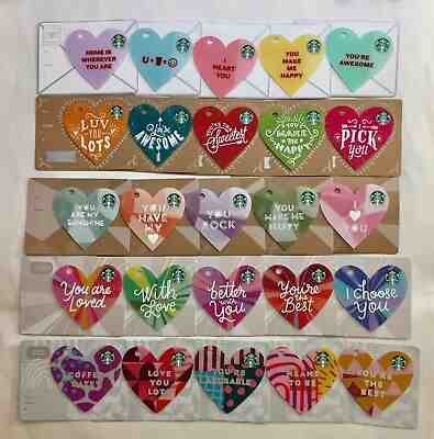 6 Sets Starbucks Card 2015-2019 VALENTINE DIE CUT HEART CANADA & US Version New - Sold on eBay Feb, 21st 2019 for $39.99