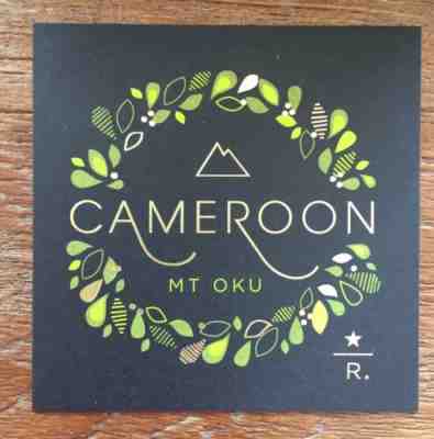 Starbucks Reserve Taster Card RARE 2012 Cameroon Mt. Oku MEGA RARE! - Sold on eBay Feb, 16th 2019 for $29.95