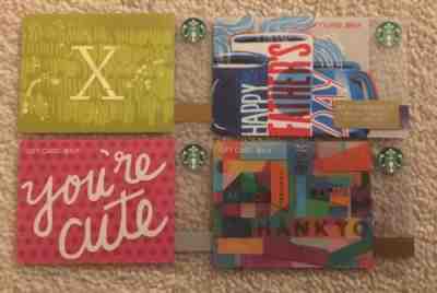 Starbucks CHINA You’re Cute Father’s Day X Card Cat Thank You  Card Lot Set - Sold on eBay Feb, 22nd 2019 for $4.25