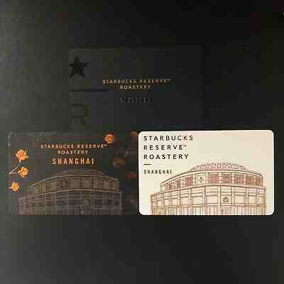 New Starbucks China 2017 Shanghai Reserve Roastery Memorial Gift Card Set Of 3pc - Sold on eBay Feb, 21st 2019 for $16.99