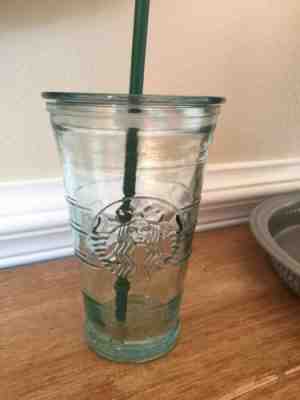 STARBUCKS RECYCLED GLASS COLD SMOOTHIE DRINK TUMBLER 16 OZ MADE SPAIN EUC - Sold on eBay Feb, 20th 2019 for $19.99