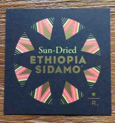 Starbucks Reserve Taster Card RARE 2012 Ethiopia Sidamo MEGA RARE! - Sold on eBay Feb, 16th 2019 for $29.95