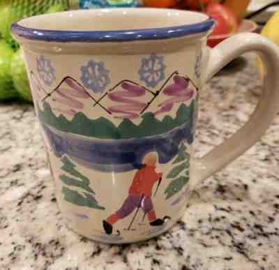 Starbucks Coffee Mug Hand Painted in Hungary Cabin In Woods Design Signed  - Sold on eBay Feb, 18th 2019 for $16.00