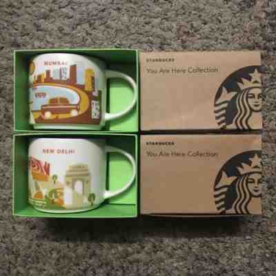 2 New Starbucks India MUMBAI and NEW DELHI You Are Here YAH Mugs