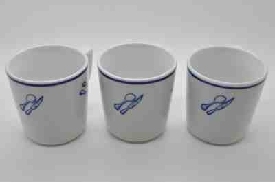 3 Starbucks ROSANNA Espresso Coffee Cups Kitchen Utensils Blue White POLAND - Sold on eBay Feb, 17th 2019 for $14.99