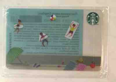Starbucks 2017 RUSSIA Summer Beach Card RARE - Sold on eBay Feb, 18th 2019 for $4.25
