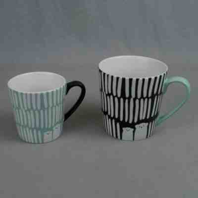 NEW 2016 STARBUCKS POLAR BEAR MUG SET 6oz & 12oz NEW in BOX - Sold on eBay Feb, 18th 2019 for $20.00