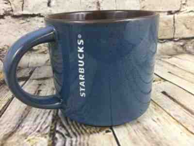 Starbucks 2014 Mug Blue Brown Artisan Glazed Stackable 14 oz. New  - Sold on eBay Feb, 17th 2019 for $17.16