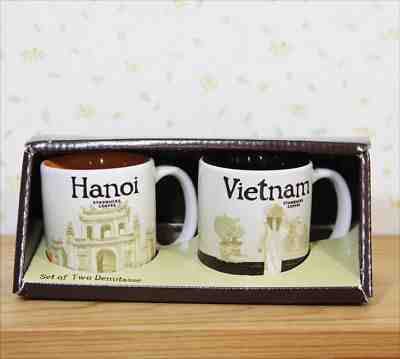 Lot of 2  Starbucks City collection Demitasse Mug  / Hanoi , Vietnam / 3 oz  - Sold on eBay Feb, 16th 2019 for $24.00