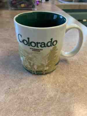Starbucks COLORADO Coffee Mug SKIER and RAM Collector Series 16 Oz 2010 - Sold on eBay Feb, 19th 2019 for $18.10