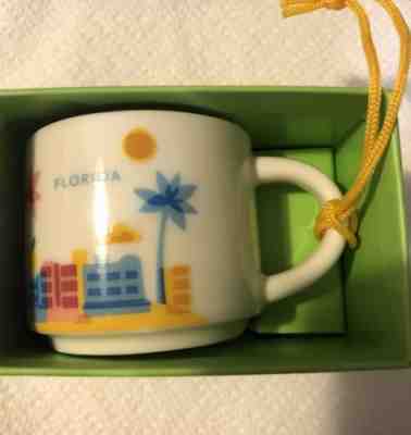 Starbucks Florida Ornament Demi Mini Mug You Are Here NEW NIB Christmas - Sold on eBay Feb, 20th 2019 for $19.99