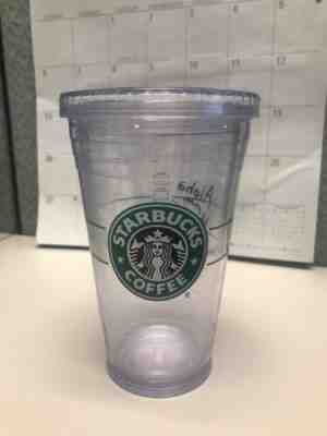 Starbucks Aloha From Hawaii Tumbler Mug 16 oz 2009 Cold Cup Clear Insulated - Sold on eBay Feb, 20th 2019 for $3.99