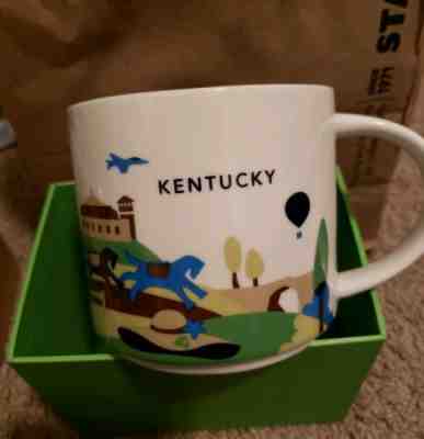Retired Starbucks You Are Here Collection Kentucky Coffee Mug 14 Oz. New In Box - Sold on eBay Feb, 15th 2019 for $15.50