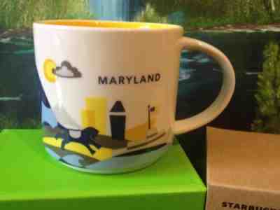 Starbucks Maryland You Are Here City State collection Cup YAH NWT Mug 14oz - Sold on eBay Feb, 17th 2019 for $25.49