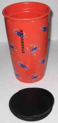 New Starbucks Maryland MD Blue Crab Ceramic Tumbler Travel Mug Orange  - Sold on eBay Feb, 13th 2019 for $24.00
